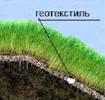 укрепление склона с использование геотекстиля