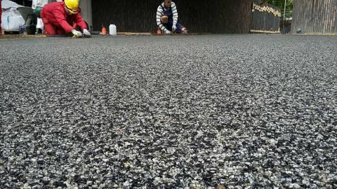 Дренажный каменный ковер