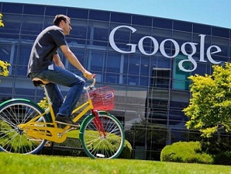 Велосипедные дорожки в офисе Google
