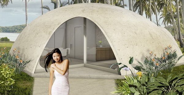 Строительство доступного жилья из надувного бетона - Binishell