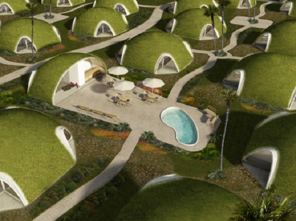 Строительство доступного жилья из надувного бетона - Binishell 2