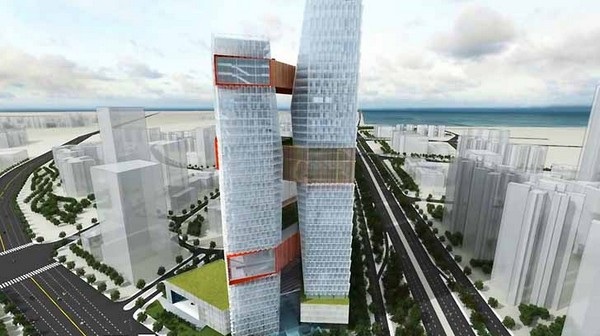 Эннергоэффективные башни-близнецы в Китае