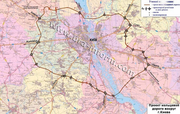 Проект окружной дороги вокруг Киева