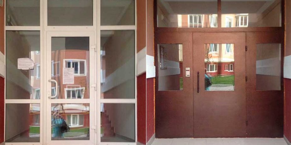 Установка металлических дверей в подъезде