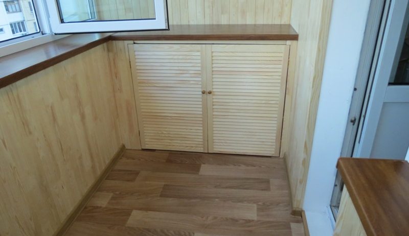 Остекление лоджии под ключ: Тумба