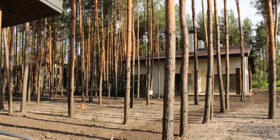 Машинная штукатурка с елементами декора “рваная штукатурка”