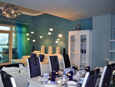 Гостиная комната с SILK PLASTER