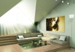 Интерьер с керамогранитной плиткой “Mood wood”