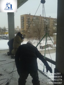 Монтаж металлоконструкций балконов жилого дома