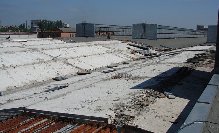 Полная реконструкция кровли с утеплением и наплавлением еврорубероида