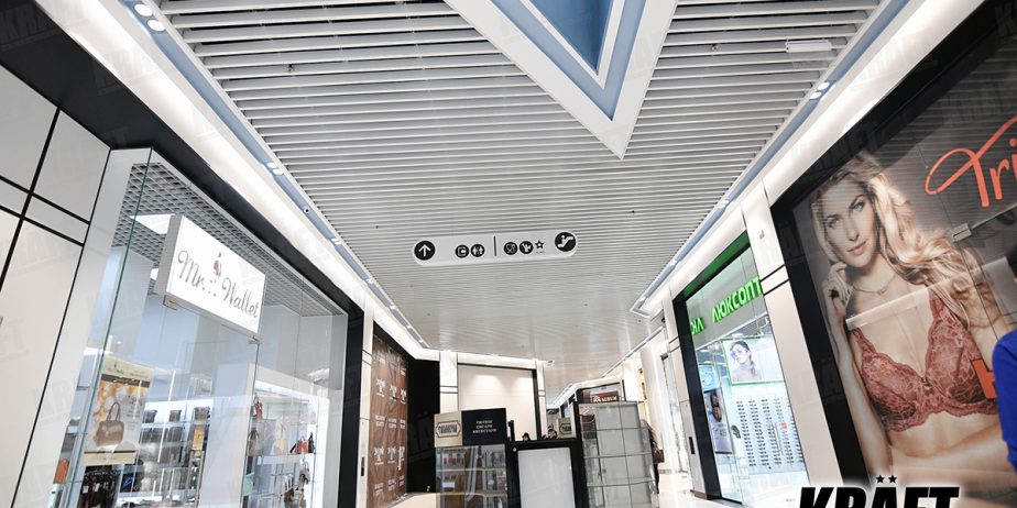 ТРЦ Smart Plaza, Киев. Потолочная рейка КРАФТ Куб