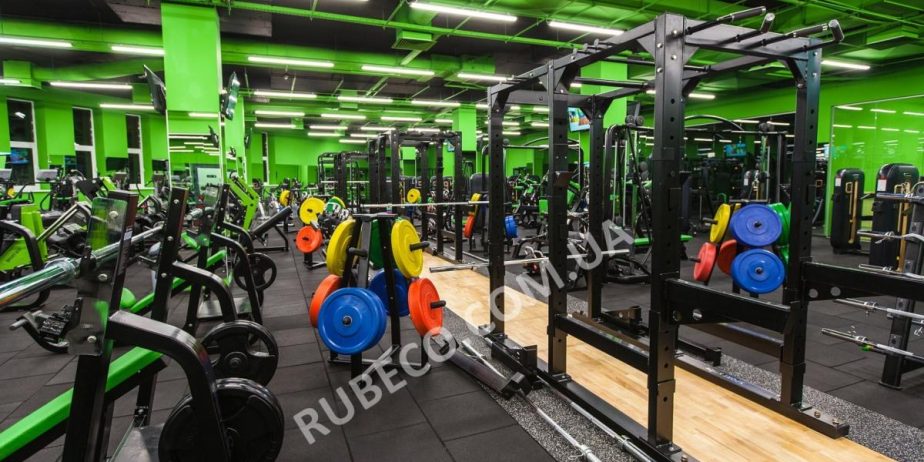 Фитнес клуб в г. Днепр “Спорт-Стар”, резиновые плиты