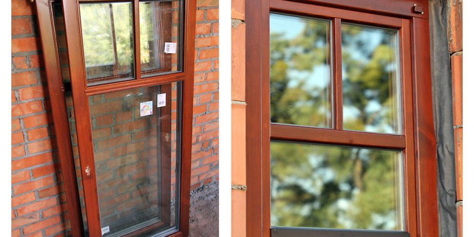 Деревянные oкнa из трехслoйнoгo еврo брусa.