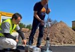Работа с прибором Динамический измеритель плотности грунта