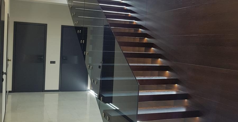 стеклянные перила для террас