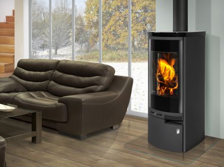 Каминная печь Romotop MERU N 04, металл + керамика, панорама