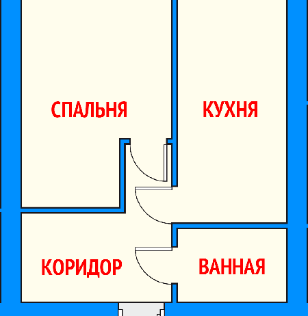 Однокомнатная квартира – Абрикосовая 4