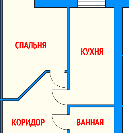 Однокомнатная квартира с балконом – Абрикосовая 4