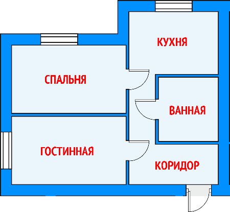 Двухкомнатная квартира – Абрикосовая 4