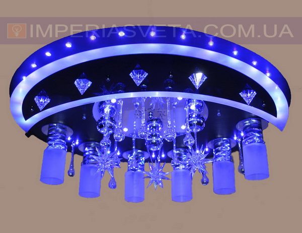 Потолочная люстра LED SVET шестиламповая с пультом дистанционного управления и диодной подсветкой SJ-1499/63C CR LED RC