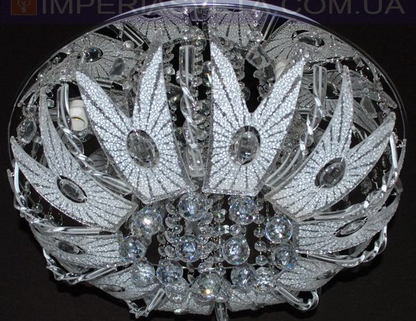 Потолочная люстра LED SVET шестиламповая с пультом дистанционного управления и диодной подсветкой SJ-1735/6C CR LED RC