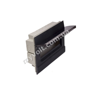 Шкаф внутренний ABB ESTETICA 8М IP41 черный/прозрачная дверь