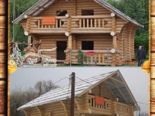 деревянный дом из сруба оцилиндров