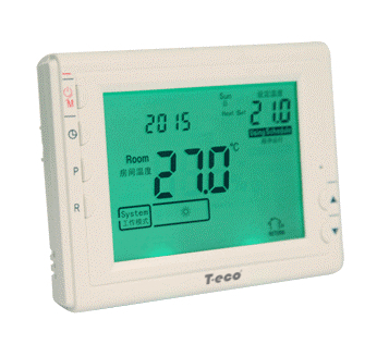Комнатный термостат T-eco TE908WHB-7 проводной недельный программируемый терморегулятор