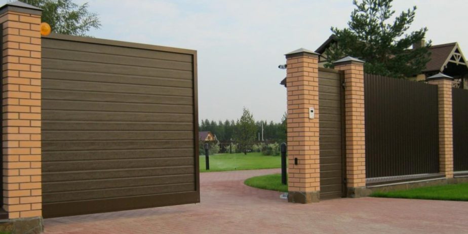 Ворота откатные алюминиевые Алютех