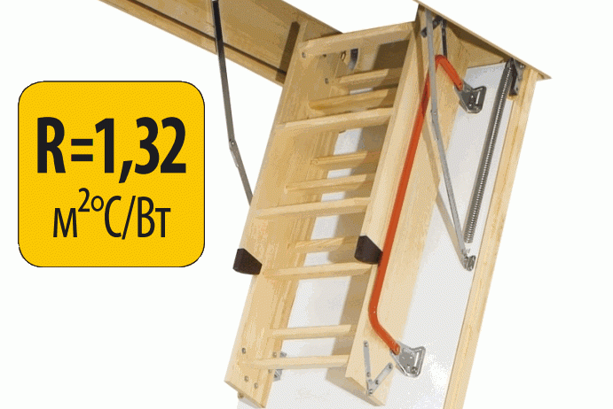 Утепленная чердачная лестница Fakro LTК-280 Thermo 70×120