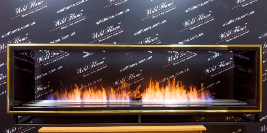 Сквозной встраиваемый очаг по индивидуальному заказу Wild Flame