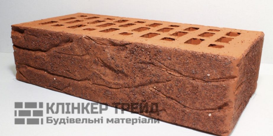 Клинкерный кирпич Керамейя КлинКЕРАМ Рустика Рубин 13 ПР-1/2 28% 250x60x65 мм