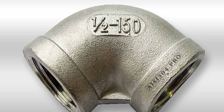 Отвод 90° резьбовой нержавеющий 1/2″ AISI 304
