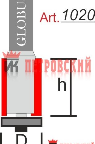 Фреза ГЛОБУС 1020 D16 h30 кромочная прямая