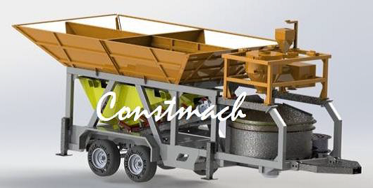 Мобильный мини бетонный завод Constmach Mobicom 60 м3/час