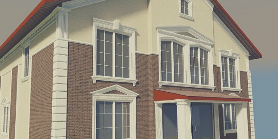 Декор фасад, 3D визуализация