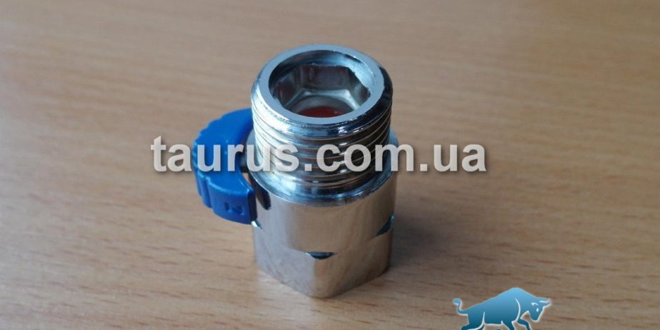 Прямой Micro кран Aquacer Eco (Польша, 1/2″ хром) для скрытого подключения полотенцесушителей | Aquacer ECO Micro chrome