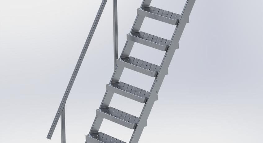 Лестница стальная малогабаритная внешняя “Мини”