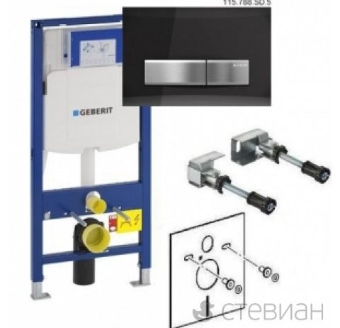 Инсталляция Geberit Duofix 111.300.00.5 с клавишей смыва Geberit Sigma50 115.788.SD.5