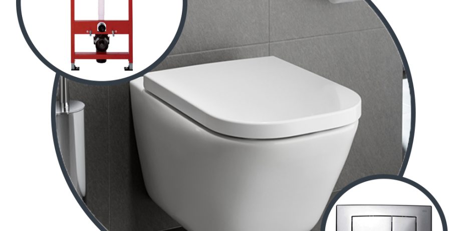 Инсталляция TECE base 4 в 1 с унитазом Roca Gap Clean Rim А34647L000
