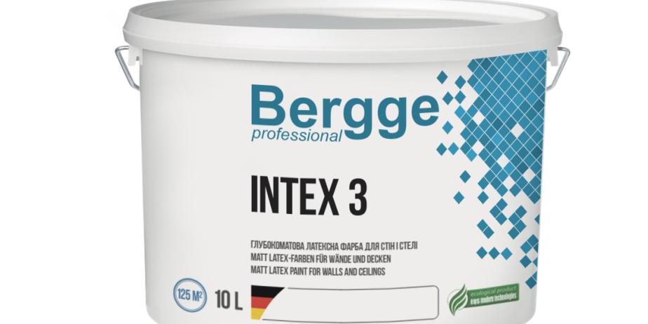 Bergge Intex 3 глубоко-матовая краска для стен и потолков 10л