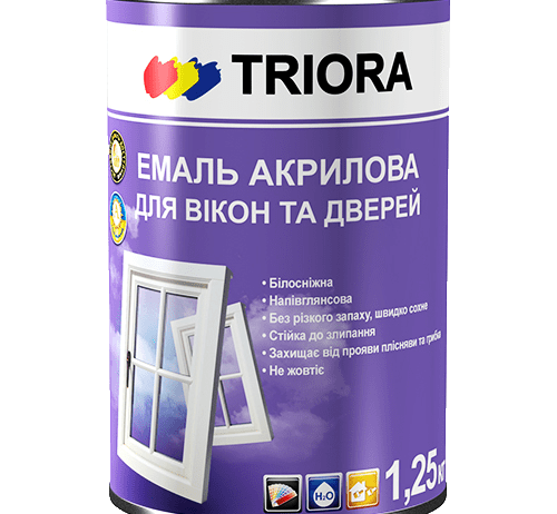 Емаль біла для вікон та дверей ТМ Triora  0.75 л