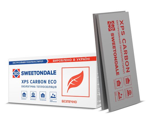 ЕКСТРУЗІЙНИЙ ПІНОПОЛІСТИРОЛ CARBON ECO (118*58*10см) 4 Шт