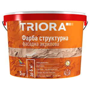 TRIORA краска структурная фасадная акриловая 5кг