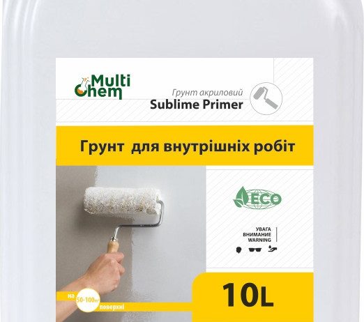 Грунтовка Sublime Primer Euro для внутренних робо, глубокопроникающая с антисептиком