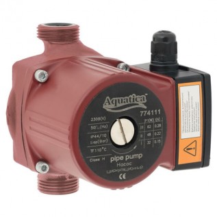 Циркуляционный Насос для скважины Aquatica 774132 100 Вт, 6 м, Qmax 75 л/мин, 180 мм, гайки
