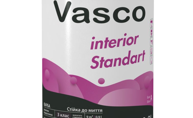 Фарба акрилова інтер’єрна Interior Vasco Standart 2,7 л база А