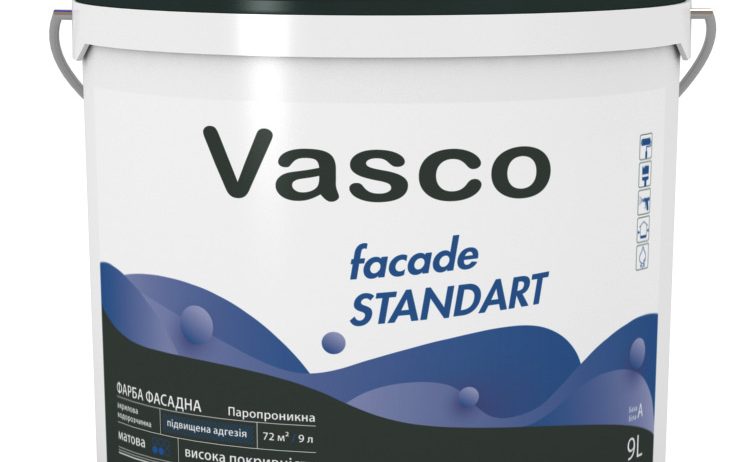 Фарба фасадна Vasco Фасад Стандарт 9 л база А