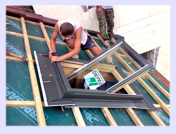 МОНТАЖ МАНСАРДНОГО ОКНА