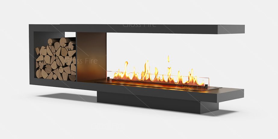 Вбудований біокамін Очаг Дровница 1200 – арт.022 Gloss Fire